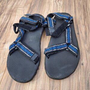Teva Mens Sport Sandals Size 10 Black & Blue Adjustable Straps